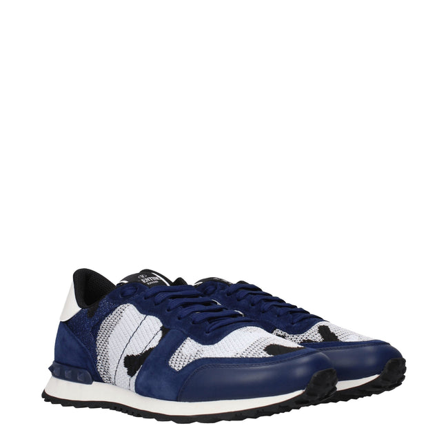 Valentino Garavani Gray Fabric Athletic Sneakers Valentino Garavani