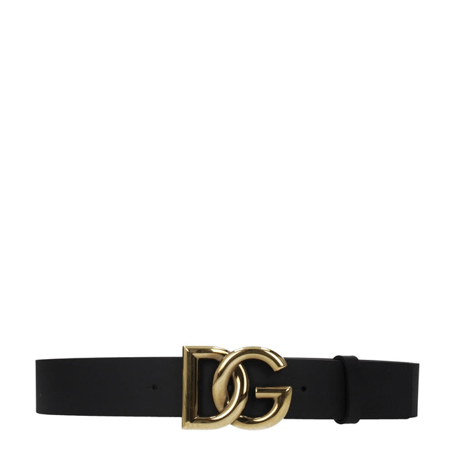 Dolce & Gabbana Black Leather Regular Belts Dolce & Gabbana