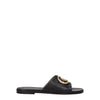 Off-White Black Leather Slippers Sandals Off-White