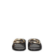 Off-White Black Leather Slippers Sandals Off-White