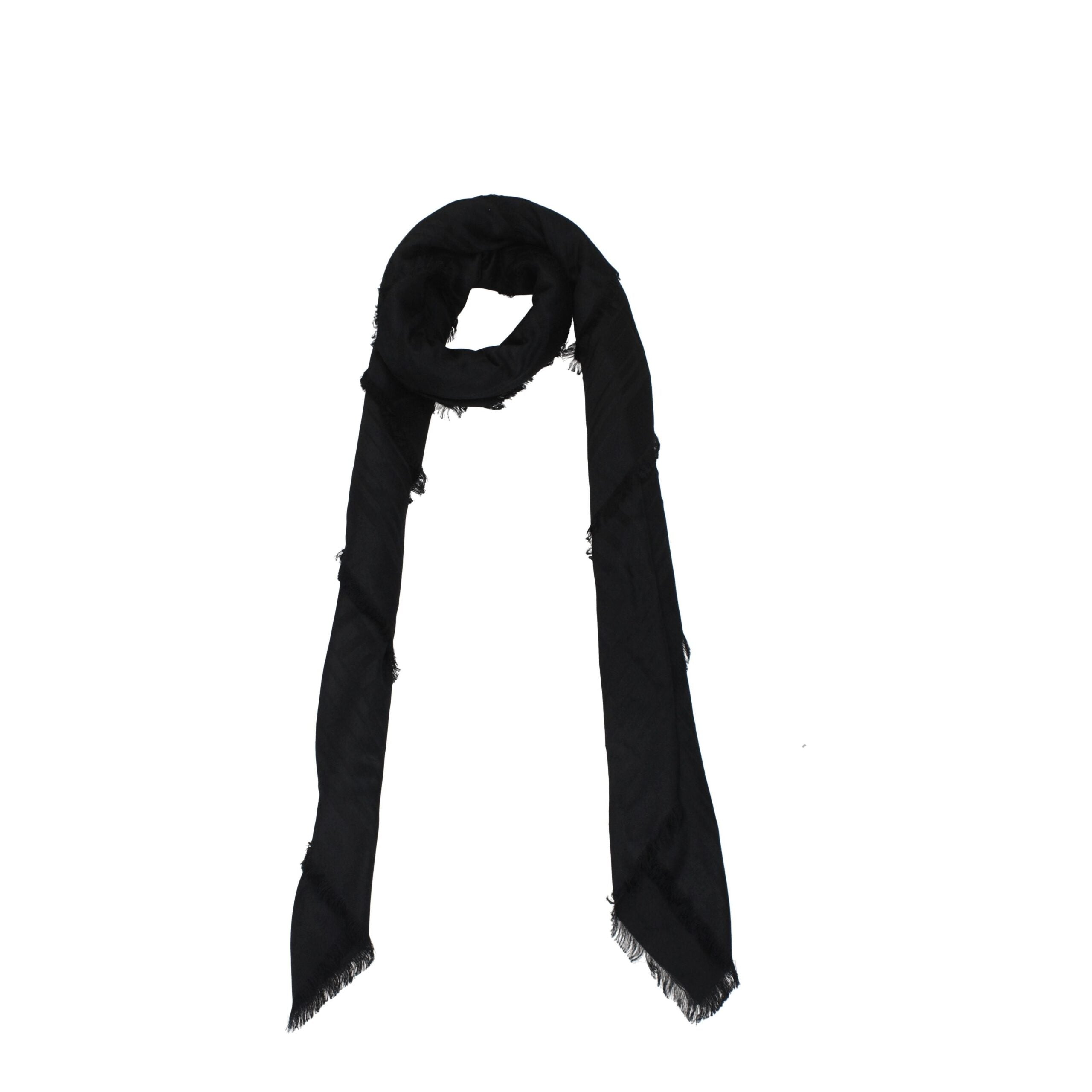 Balmain Black Viscose Foulards Balmain