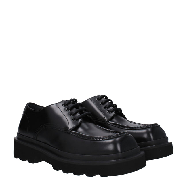 Dolce & Gabbana Black Leather Oxfords And Derbies Dolce & Gabbana
