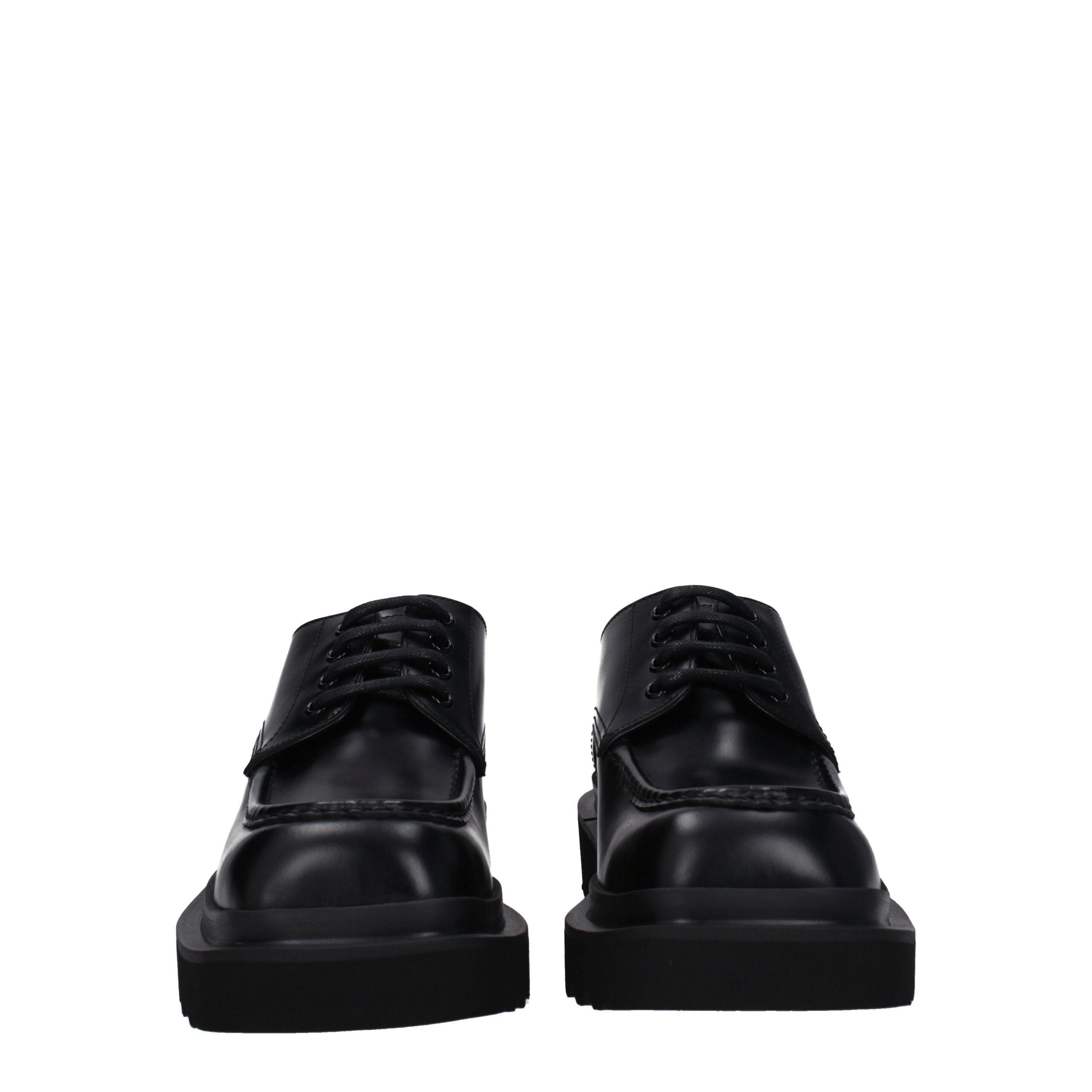 Dolce & Gabbana Black Leather Oxfords And Derbies Dolce & Gabbana