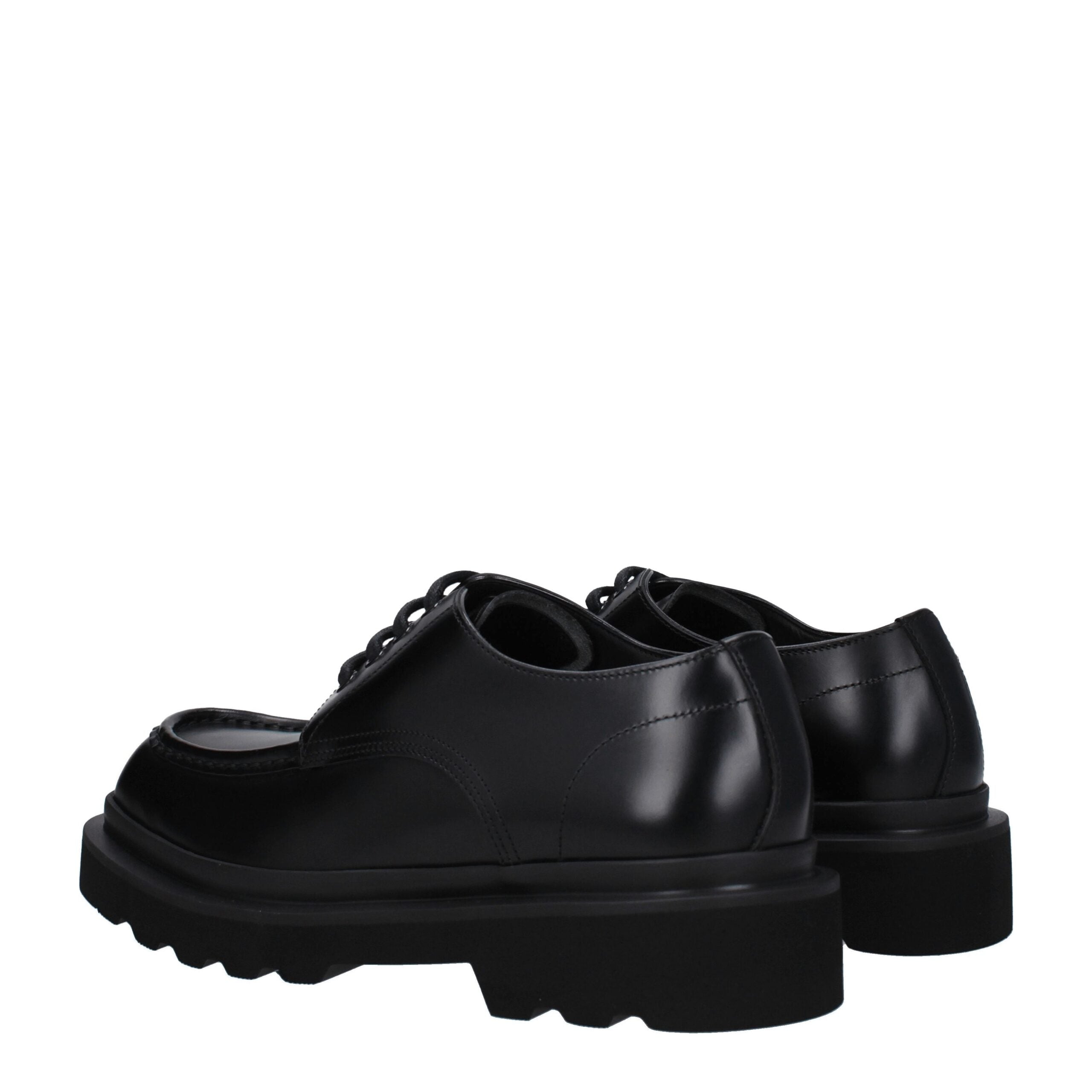 Dolce & Gabbana Black Leather Oxfords And Derbies Dolce & Gabbana