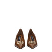 Dolce & Gabbana Brown Leather High Heel Pumps Dolce & Gabbana