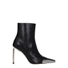 Off-White Black Leather Ankle Boots Off-White