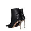 Off-White Black Leather Ankle Boots Off-White