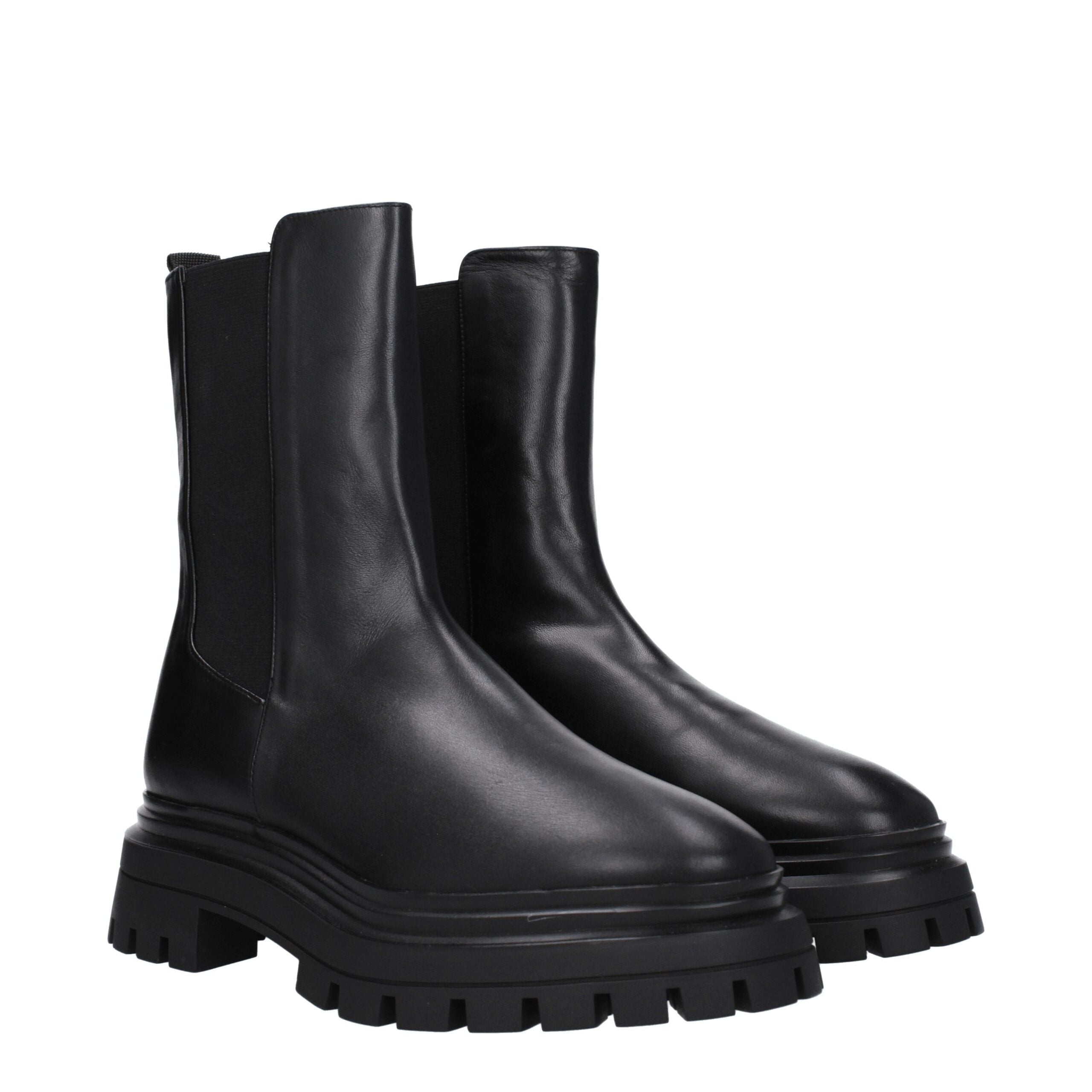 Stuart Weitzman Black Leather Ankle Boots Stuart Weitzman