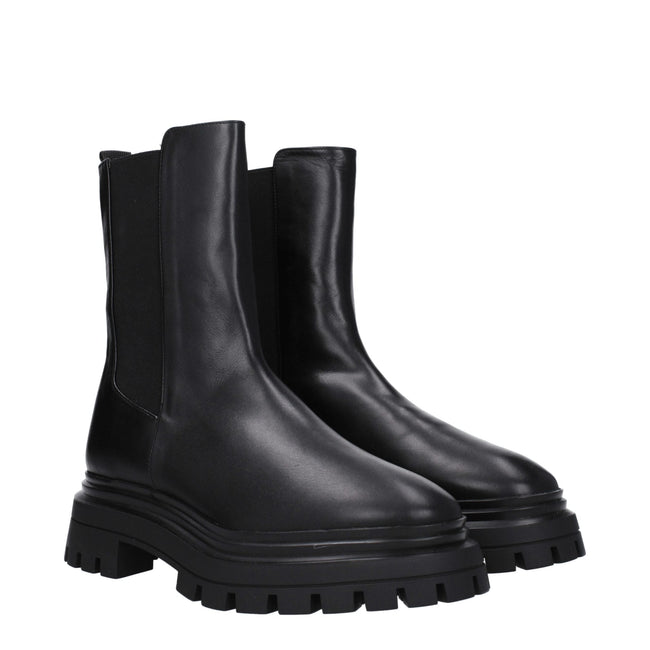 Stuart Weitzman Black Leather Ankle Boots Stuart Weitzman