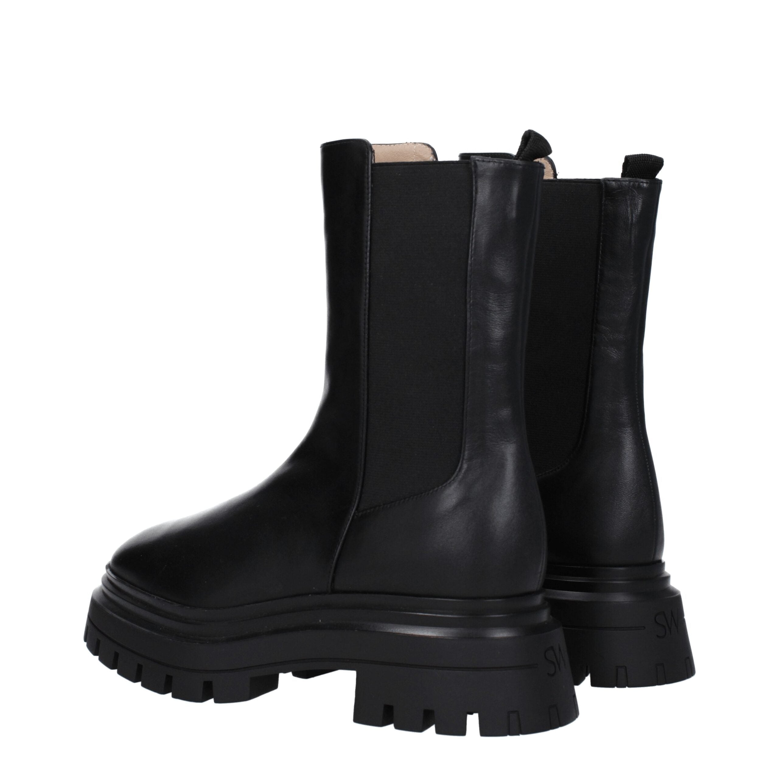 Stuart Weitzman Black Leather Ankle Boots Stuart Weitzman