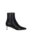 Off-White Black Leather Ankle Boots Off-White