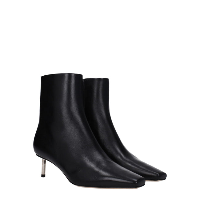 Off-White Black Leather Ankle Boots Off-White