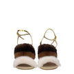 Fendi Brown Mink Strap-Ons Sandals Fendi