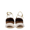 Fendi Brown Mink Strap-Ons Sandals Fendi