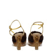 Fendi Brown Mink Strap-Ons Sandals Fendi