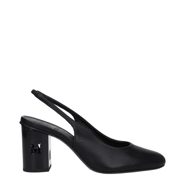 Max Mara Black Leather High Heel Pumps Max Mara