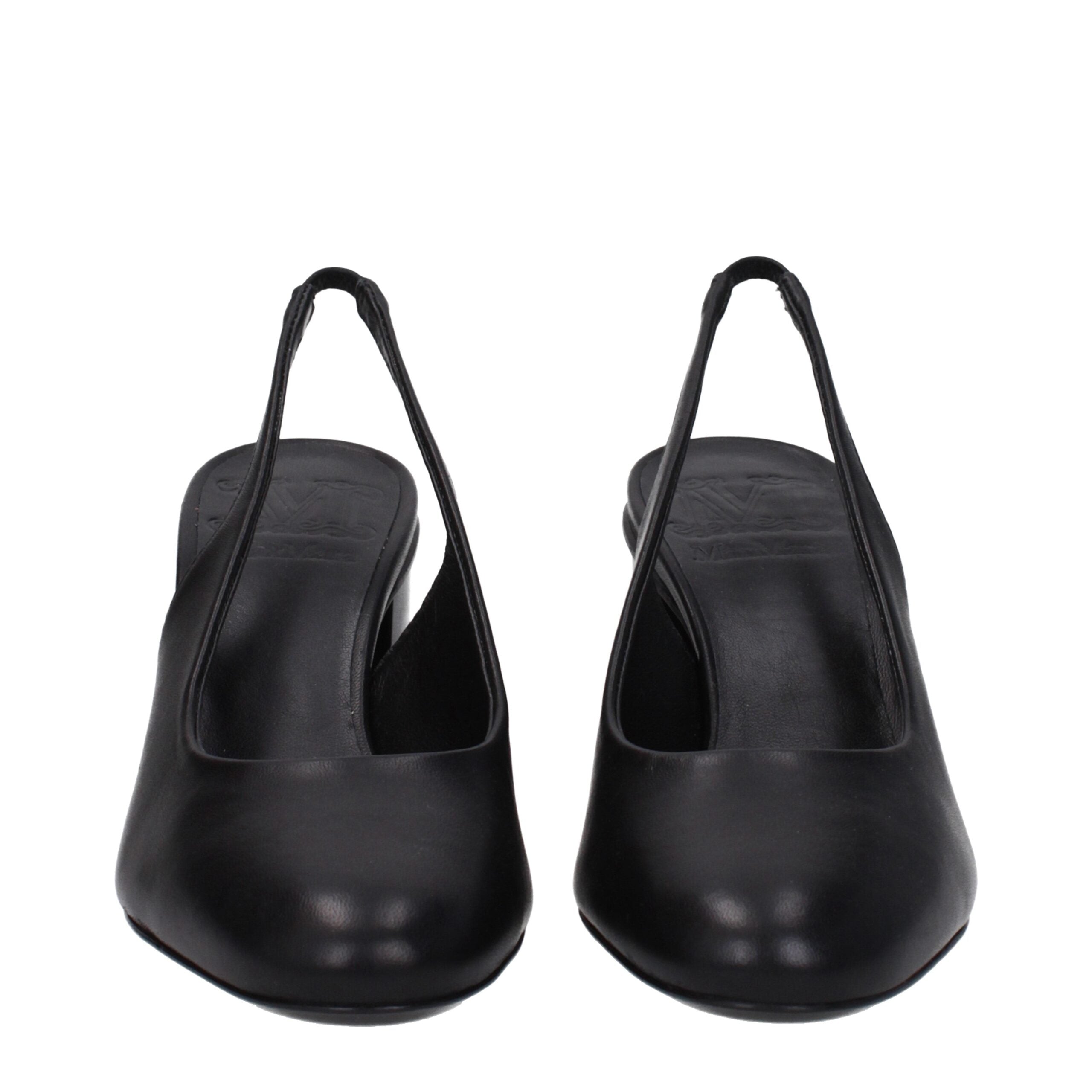 Max Mara Black Leather High Heel Pumps Max Mara