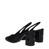 Max Mara Black Leather High Heel Pumps Max Mara
