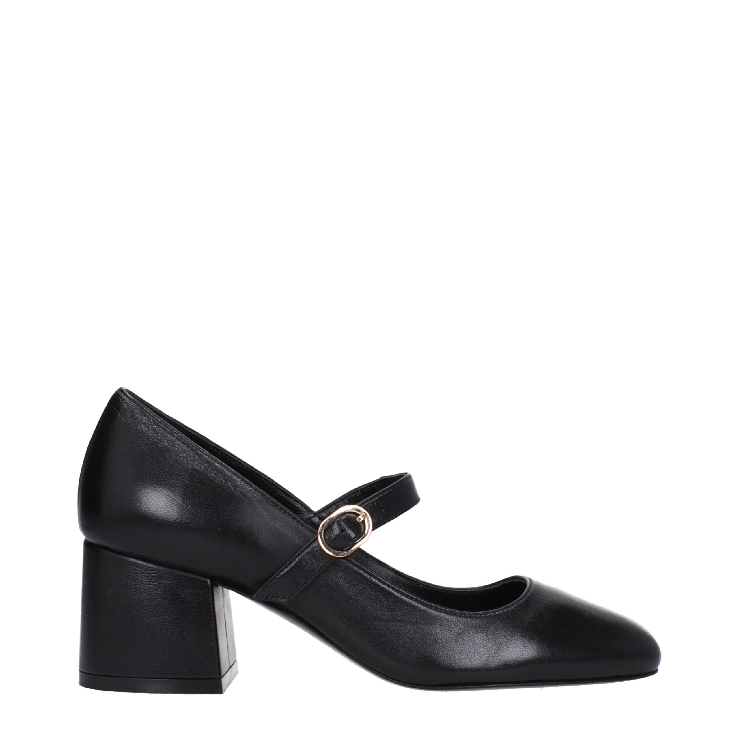 Stuart Weitzman Black Leather Mid Heel Pumps Stuart Weitzman