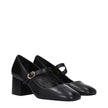 Stuart Weitzman Black Leather Mid Heel Pumps Stuart Weitzman