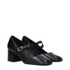 Stuart Weitzman Black Leather Mid Heel Pumps Stuart Weitzman