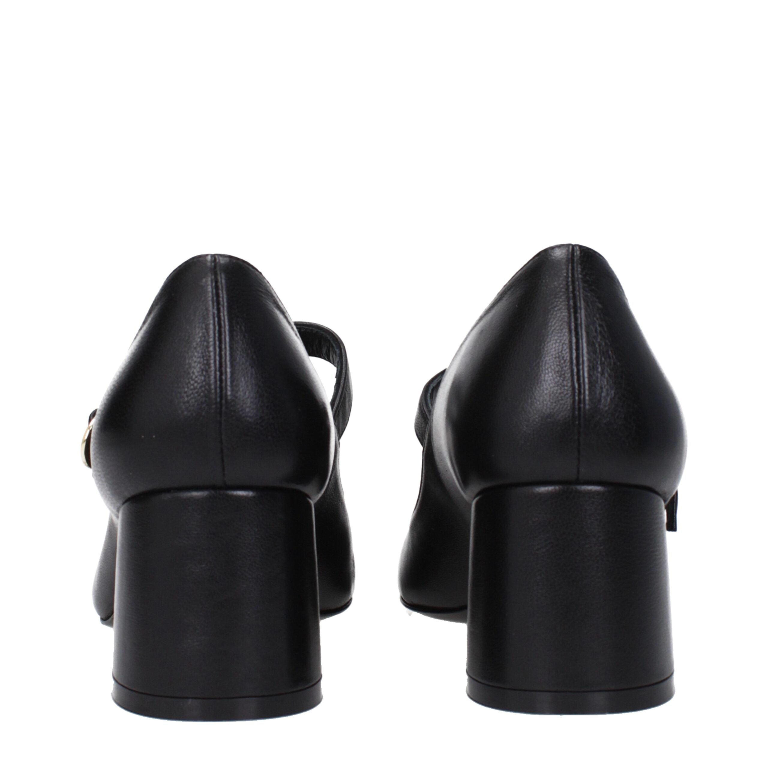 Stuart Weitzman Black Leather Mid Heel Pumps Stuart Weitzman
