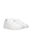Burberry White Leather Low Tops Burberry