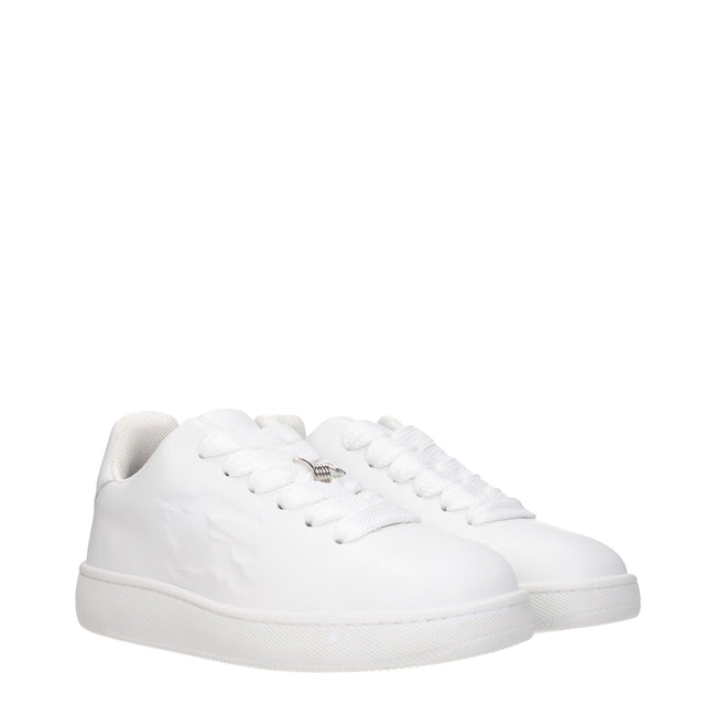 Burberry White Leather Low Tops Burberry