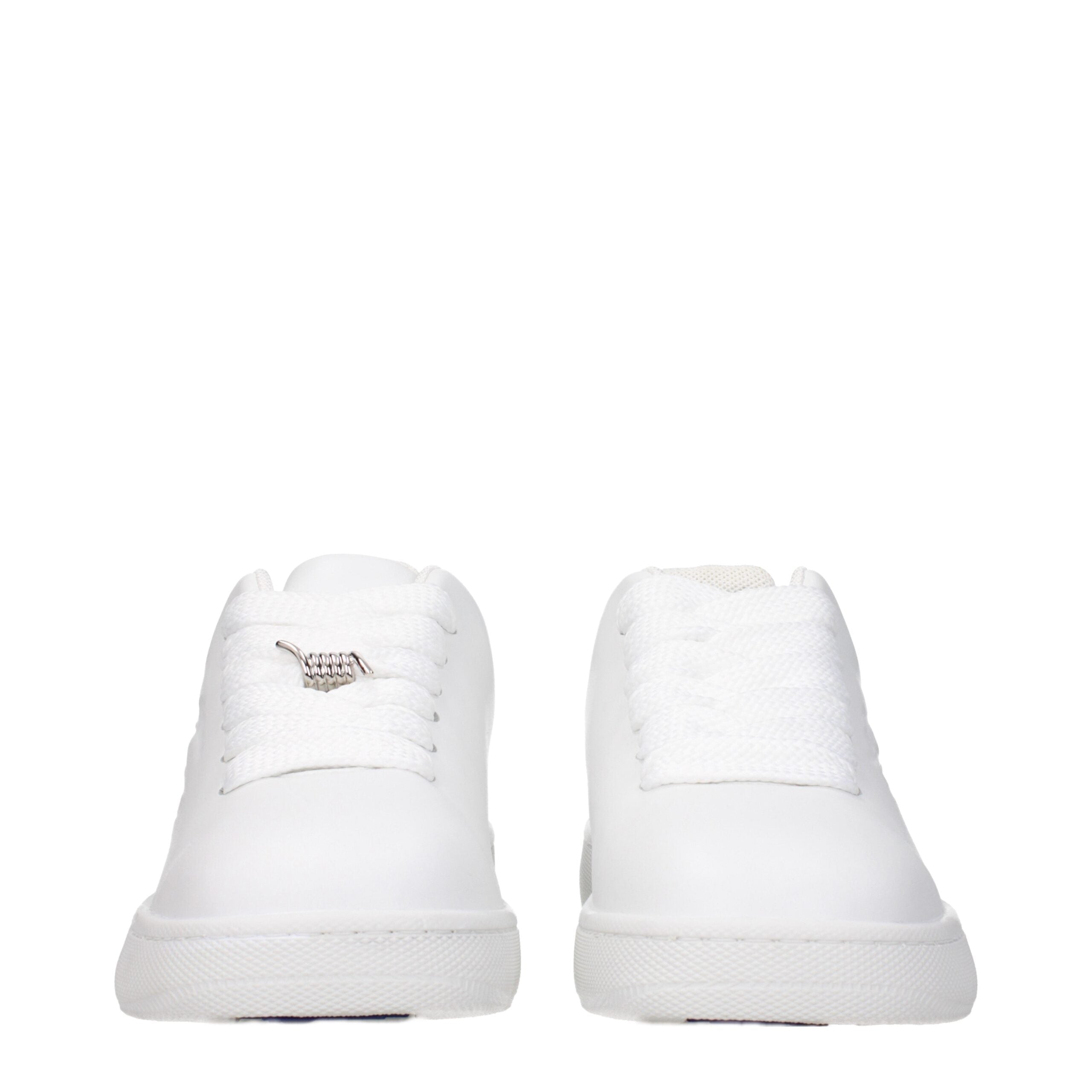 Burberry White Leather Low Tops Burberry