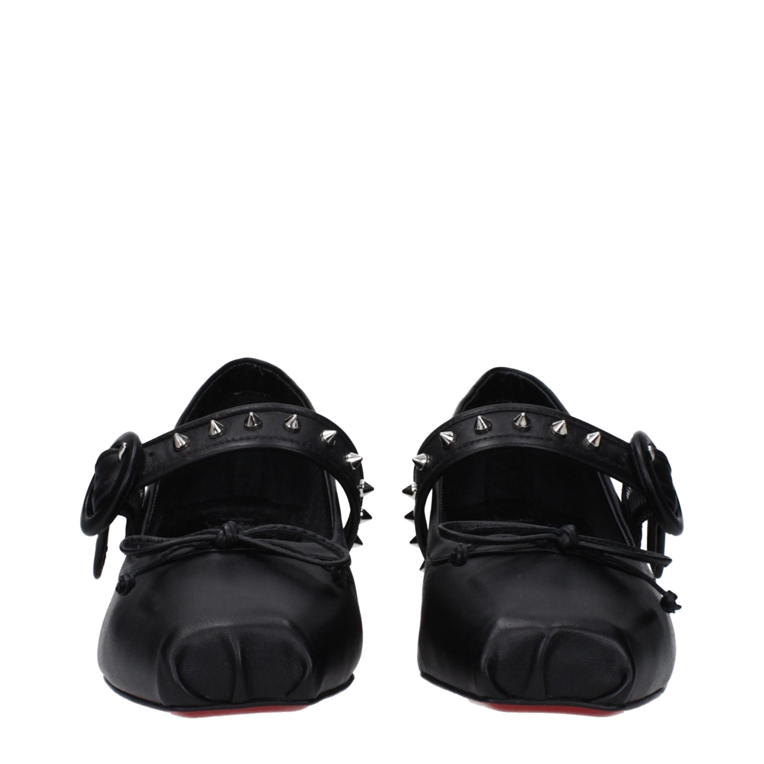 Christian Louboutin Black Leather Ballet Flats Christian Louboutin