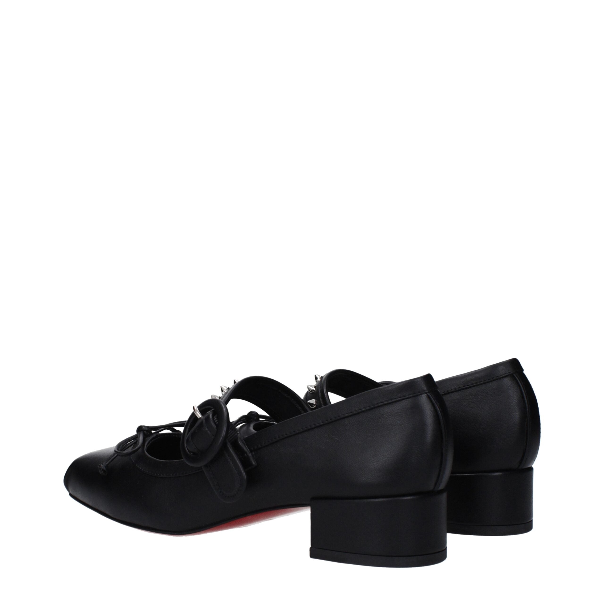 Christian Louboutin Black Leather Ballet Flats Christian Louboutin