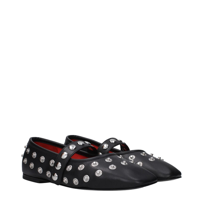 Stella McCartney Black Leather Ballet Flats Stella McCartney