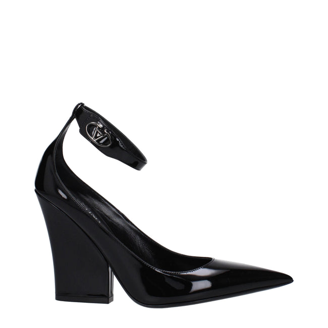 Valentino Garavani Black Leather Platforms Pumps Valentino Garavani