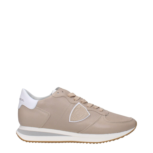 Philippe Model Beige Leather Low Tops Philippe Model