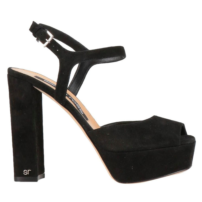 Sergio Rossi Black Velvet Sandal Sergio Rossi