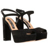 Sergio Rossi Black Velvet Sandal Sergio Rossi