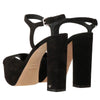 Sergio Rossi Black Velvet Sandal Sergio Rossi