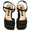 Sergio Rossi Black Velvet Sandal Sergio Rossi