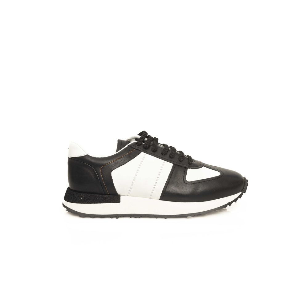 Cerruti 1881 Black Calfskin Men Sneaker Cerruti 1881