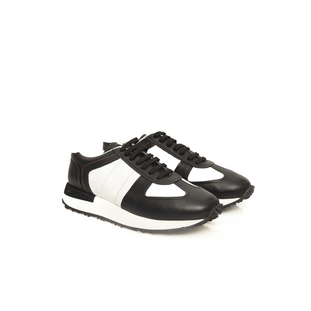 Cerruti 1881 Black Calfskin Men Sneaker Cerruti 1881