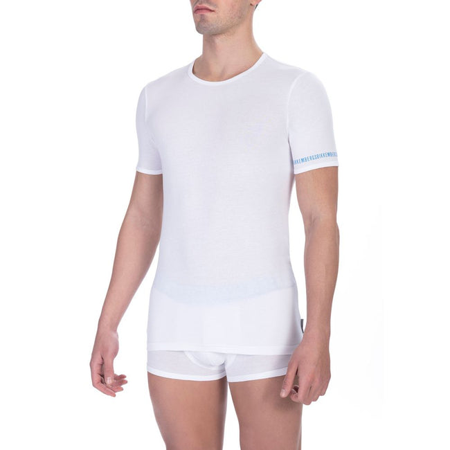 Bikkembergs White Cotton Men T-Shirt Twin Pack Bikkembergs