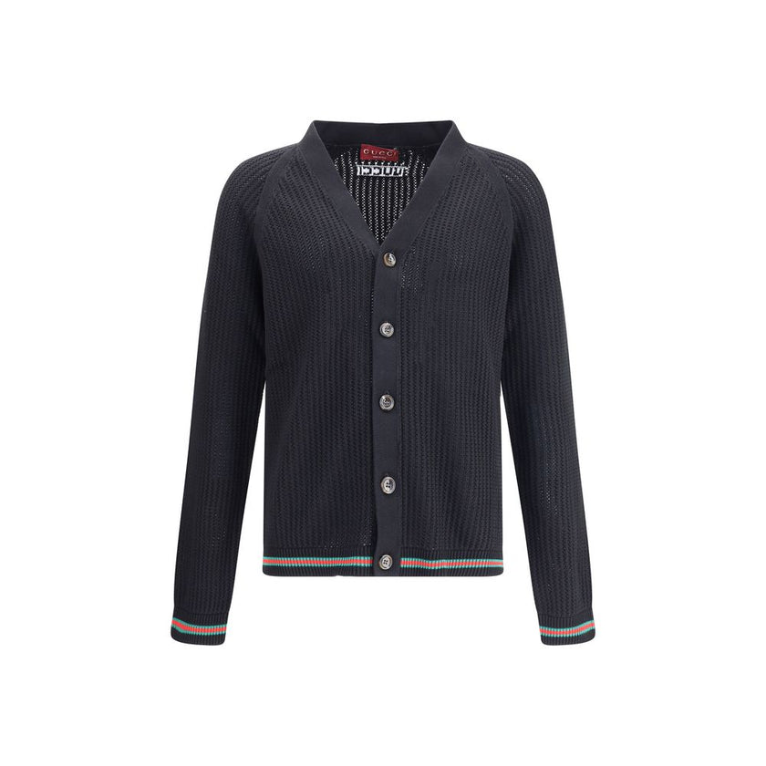 Gucci Black Cotton Cardigan Gucci