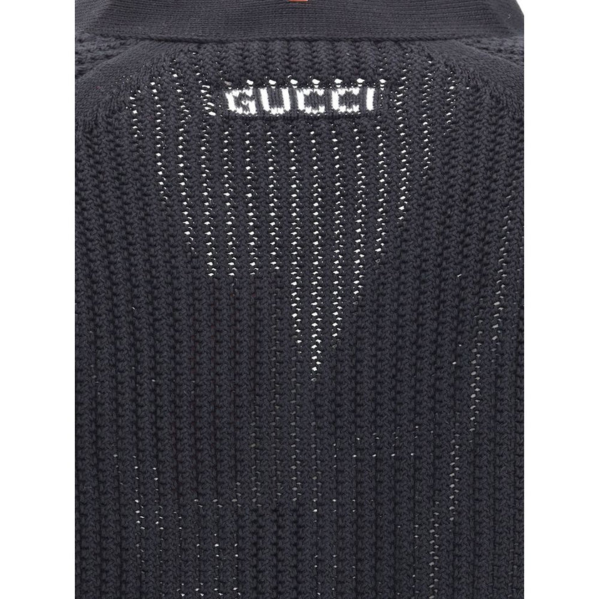 Gucci Black Cotton Cardigan Gucci