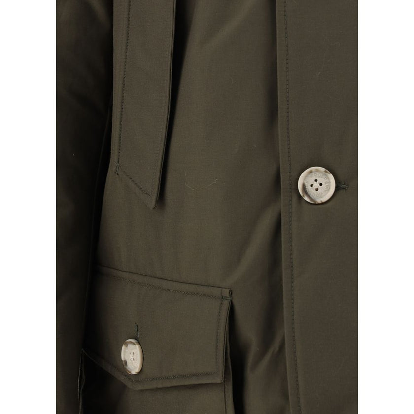 Woolrich Green Cotton Parka Woolrich