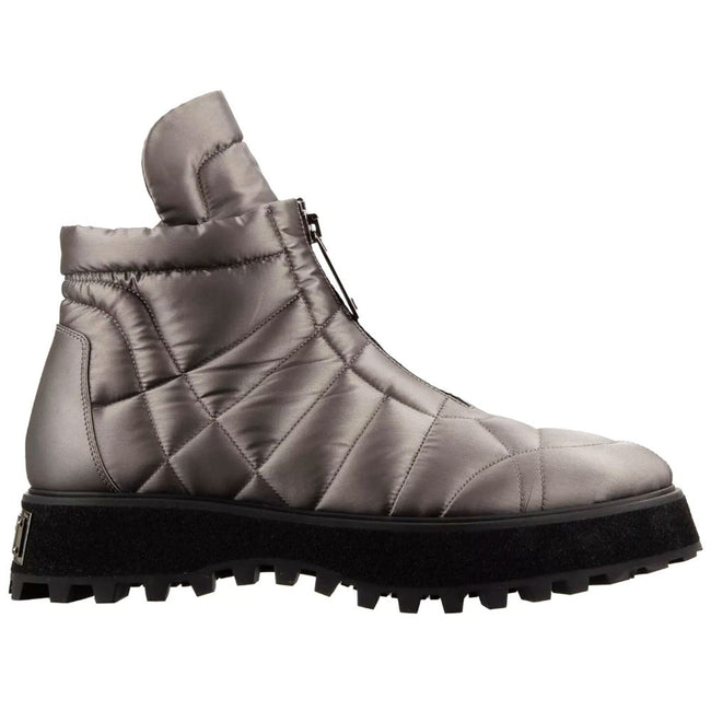 Dolce & Gabbana Gray Nylon Men Boot Dolce & Gabbana
