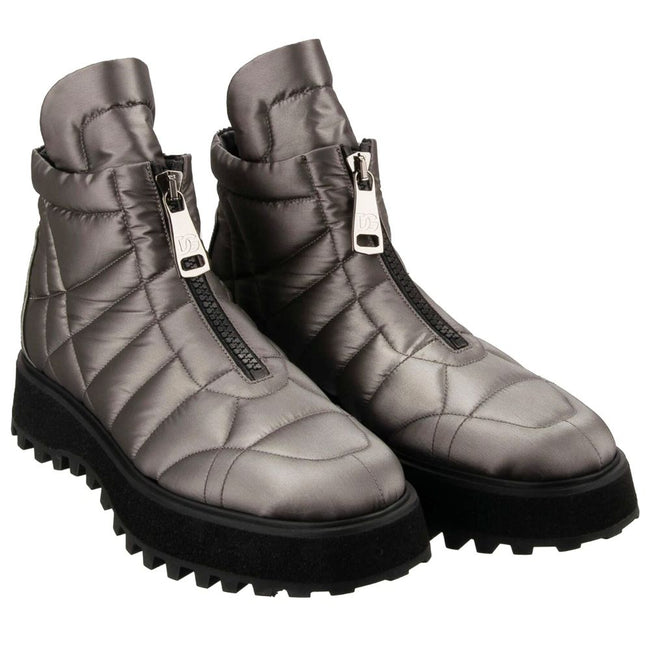 Dolce & Gabbana Gray Nylon Men Boot Dolce & Gabbana