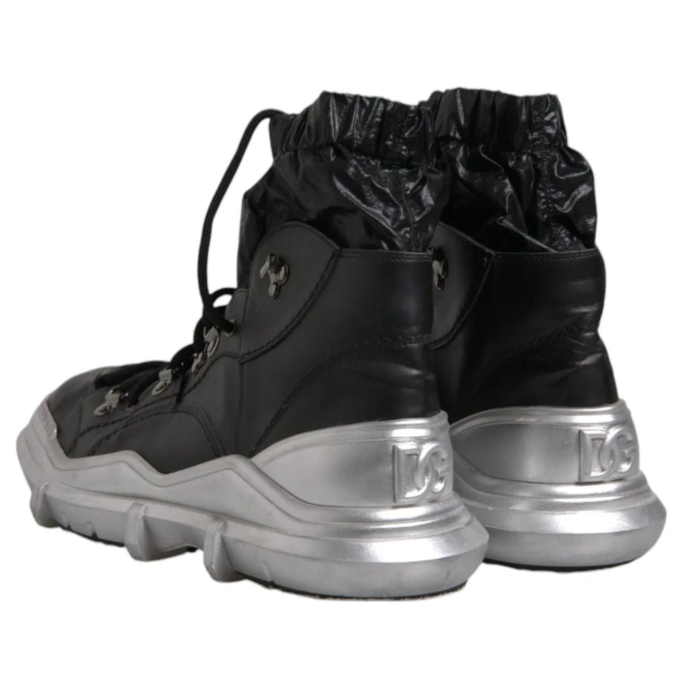 Dolce & Gabbana Black Lambskin Men Ankle Boot Dolce & Gabbana