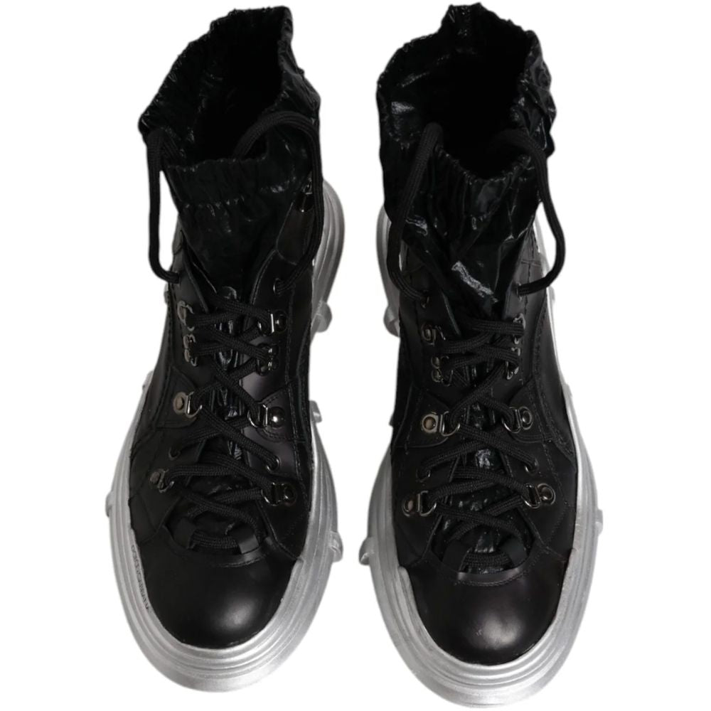 Dolce & Gabbana Black Lambskin Men Ankle Boot Dolce & Gabbana