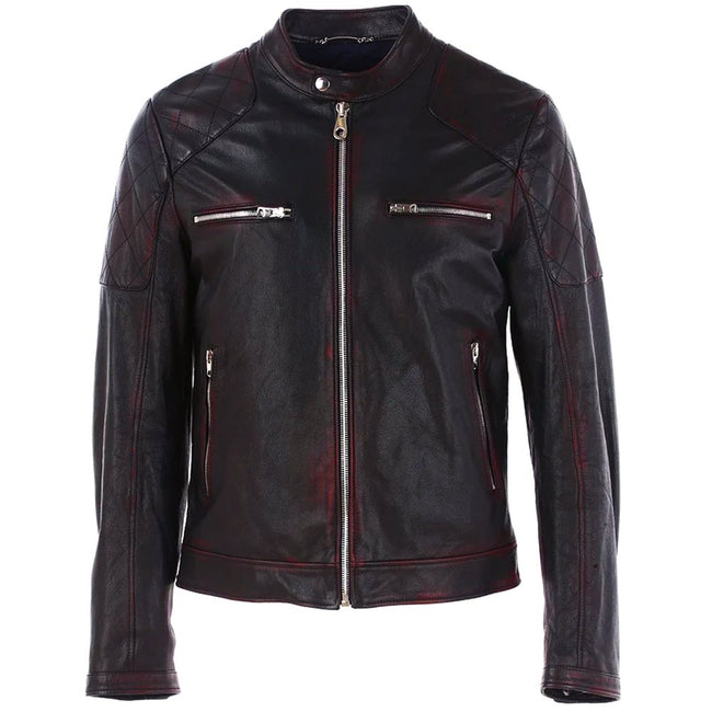 Dolce & Gabbana Black Goatskin Men Jacket Dolce & Gabbana
