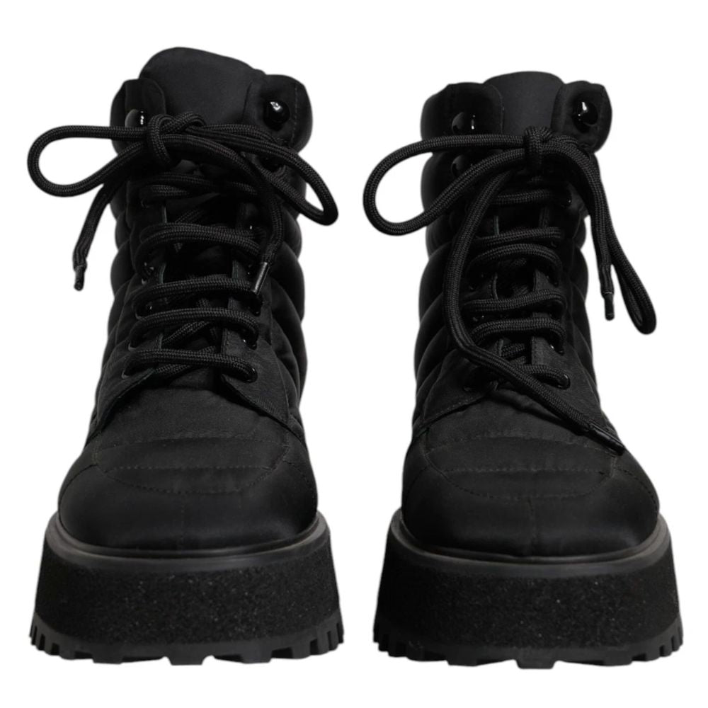 Dolce & Gabbana Black Nylon Men Boot Dolce & Gabbana